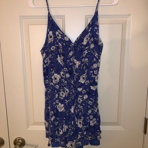 Blue Floral Summer Romper